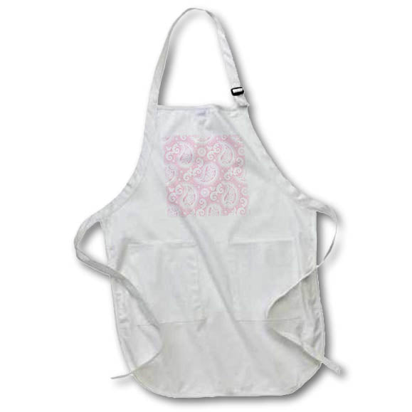 Apron - Pretty Pink and White Paisley Pattern Patterns