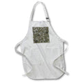 Apron - Dark Green and White Ornamental Flower Pattern Patterns