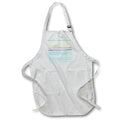 Apron - Green Yellow Black Aqua Image Of Watercolor Stripes Patterns