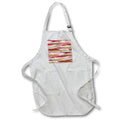 Apron - Contemporary Red and Image Of Gold Image Of Brush Strokes Pattern Patterns