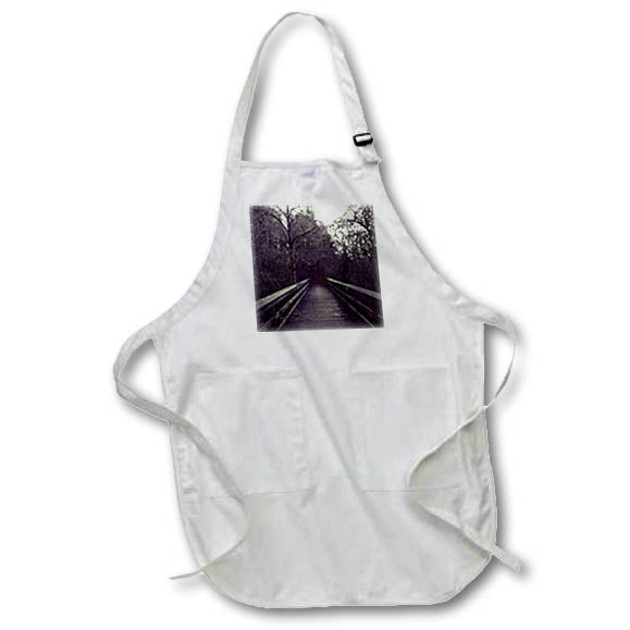 Apron - MYSTERIOUS BLACK AND WHITE BRIDGE TRAIL PHOTO 2022 DYLAN SEIBOLD - PHOTOGRAPHY