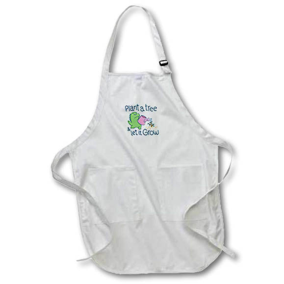 Apron - Dino Plant a Tree and Watch it Grow Digital Art