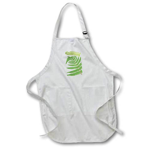 Apron - Image of a Green Fern 3dRose-Spring Flower