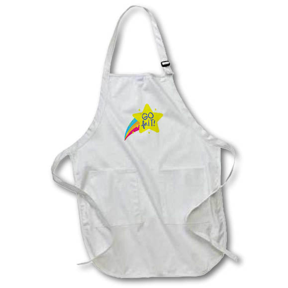 Apron - Colorful Inspirational Quotes With Text of Go For It 3dRose-Self Inspirational Quote