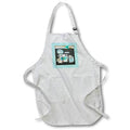Apron - Image of Class of 2022, Collage of Cap, Diploma, Grad Word, Star, Aqua Graduation Design
