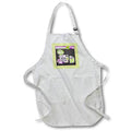 Apron - Image of Follow Dreams, Collage Cap, Diploma, Star, Pink, Green Graduation Design