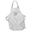 Apron - Image of Words Moms Rule with Flower Wreath – Mothers Day
