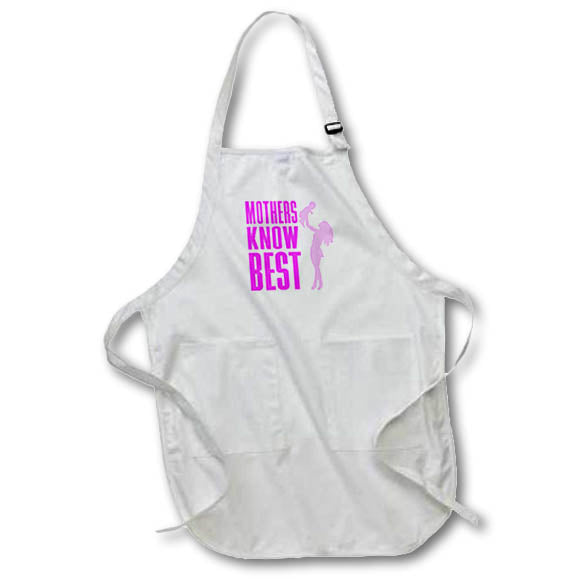 Apron - Image of Words Mothers Know Best with Mom and Child Picture – Mothers Day