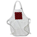Apron - Red and Black Square Geometric Pattern Geometric Patterns