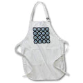 Apron - Blue Image Of Marble and Black Circles Pattern Geometric Patterns