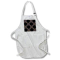 Apron - Purple Yellow and Black Circles In Squares Pattern Geometric Patterns