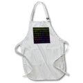Apron - Green Yellow Pink Purple Line Rows Gradient Pattern Geometric Patterns