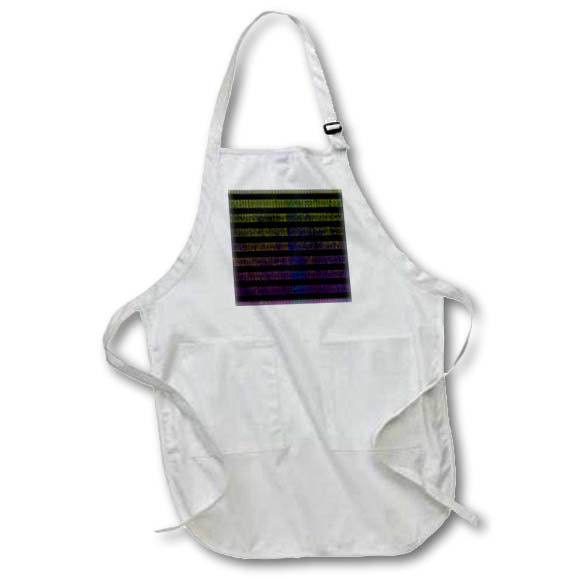 Apron - Green Yellow Pink Purple Line Rows Gradient Pattern Geometric Patterns