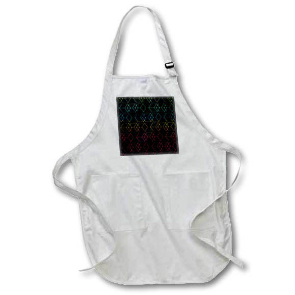 Apron - Green Aqua Yellow Red Black Joining Boxes Geometric Pattern Geometric Patterns