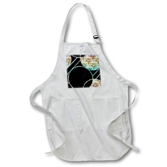 Apron - Green Yellow Red Image Of Jeweled Circles and Lines Large Geometric Geometric Patterns