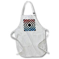 Apron - Red White Blue Image Of Glitter Diamond In Diamond Geometric Pattern Geometric Patterns