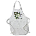 Apron - Green Image Of Distressed Diamond Ornamental Geometric Pattern Geometric Patterns