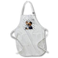 Apron - Image of Muslim Father Holds Baby Text And Black White Stripes lens Art by Florene - Happy Fathers Day