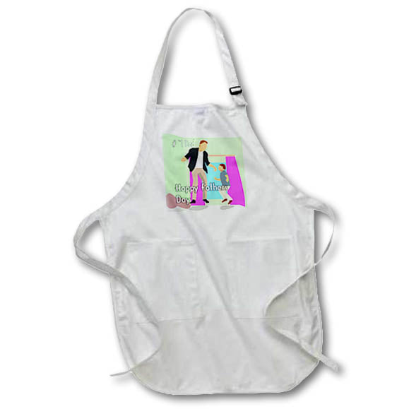 Apron - Image of Father And Child Playing With Text Number One Dad lens Art by Florene - Happy Fathers Day
