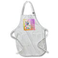 Apron - Image of Cartoon kids On Colorful Gradient Say Best Dad lens Art by Florene - Happy Fathers Day