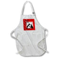 Apron - Image of Happy Fathers Day Grandpa Grandchild In Silhouette And Red lens Art by Florene - Happy Fathers Day