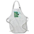 Apron - Image of Father Daughter Play In Matching Colors With Teal Heart lens Art by Florene - Happy Fathers Day