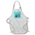 Apron - Image of Family With Child On Dads Shoulders French Happy Father Day lens Art by Florene - Happy Fathers Day