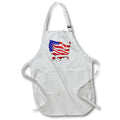 Apron - Image of USA Flag In Shape Of America With Happy Memorial Day lens Art by Florene - Memorial Day