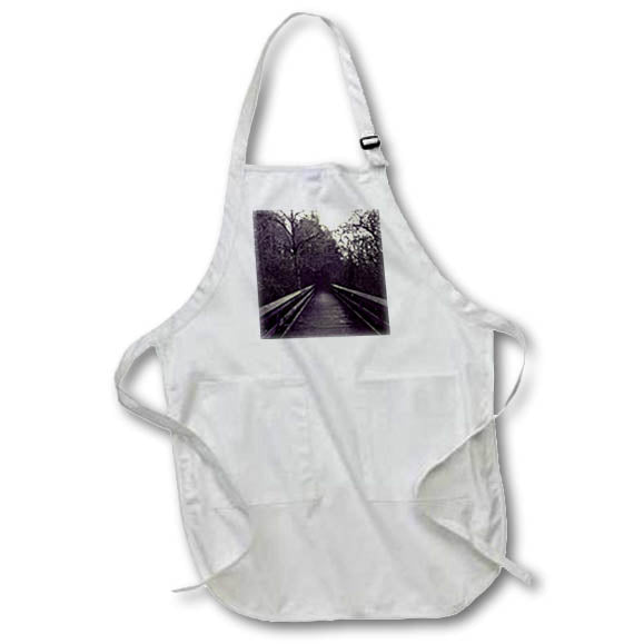 Apron - MYSTERIOUS BLACK AND WHITE BRIDGE TRAIL PHOTO 2022 DYLAN SEIBOLD - PHOTOGRAPHY