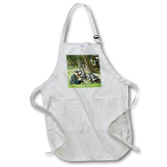 Apron - Vintage Leading the Gentlmens Life While Mother Prays for your Soul Magic Lantern Slides
