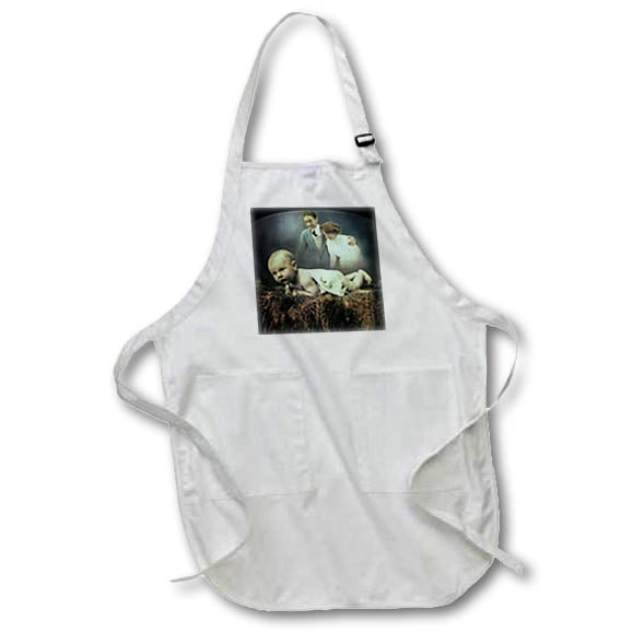 Apron - Magic Lantern A Wealth of Love New Baby Welcome Vintage Circa 1910 Magic Lantern Slides