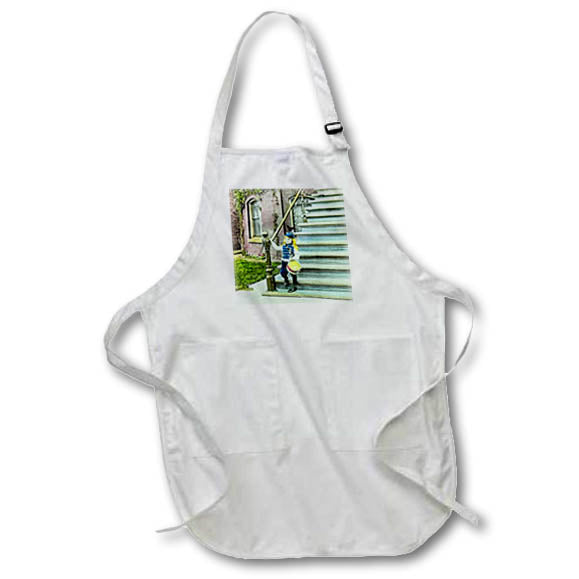 Apron - Magic Lantern Slide Little Drummer Girl Patriotic Americana Magic Lantern Slides
