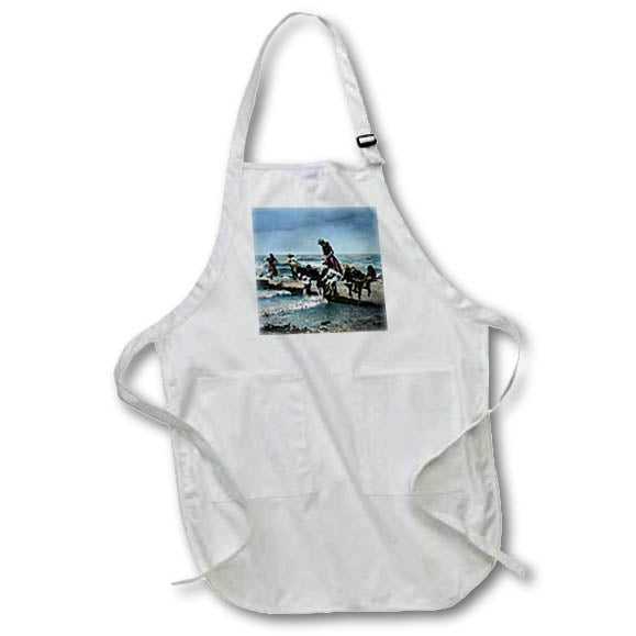 Apron - Magic Lantern Slide Edwardian Seaside Vacation Circa 1900 Photo Magic Lantern Slides