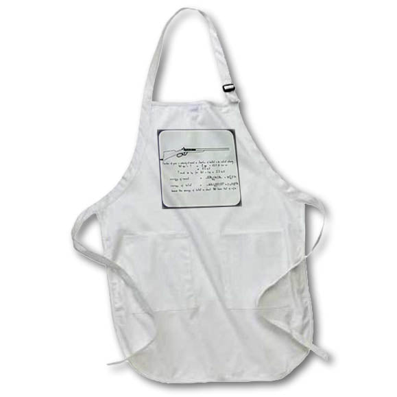 Apron - Magic Lantern Slide Science Lesson Velocity of Bullet from Rifle Math Magic Lantern Slides