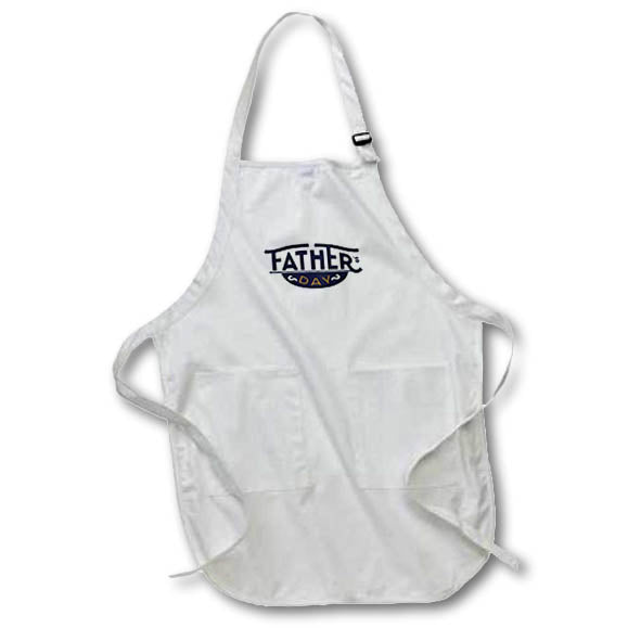 Apron - Simple Greetings for Fathers Day with a Text of Fathers Day 3dRose-Fathers Day Greetings