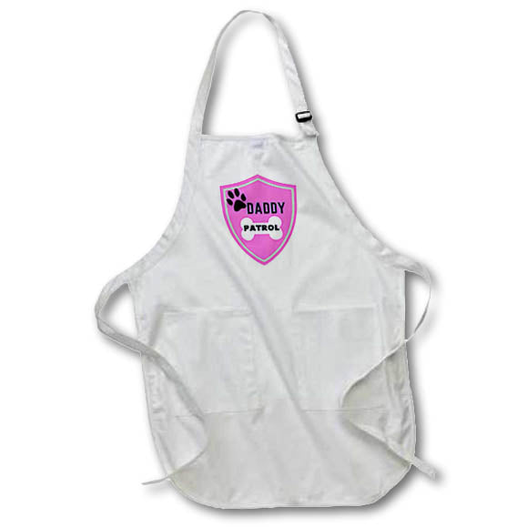 Apron - Cute and Colorful Greetings for Fathers Day with a Teext of Daddy Patrol 3dRose-Fathers Day Greetings