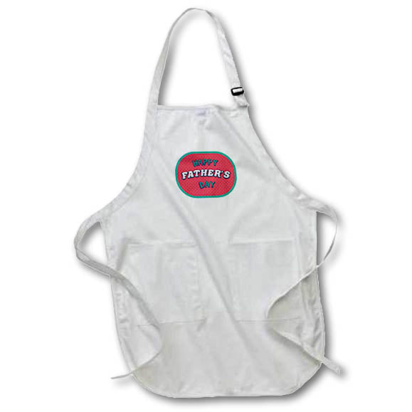Apron - Simple Greetings for Fathers Day with a Text of Happy Fathers Day 3dRose-Fathers Day Greetings