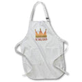 Apron - Simple Greetings for Fathers Day with a Text of King Dad 3dRose-Fathers Day Greetings