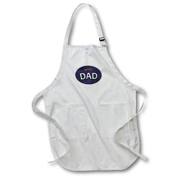 Apron - Simple Greetings for Fathers Day With A Text of  Best Dad 3dRose-Fathers Day Greetings