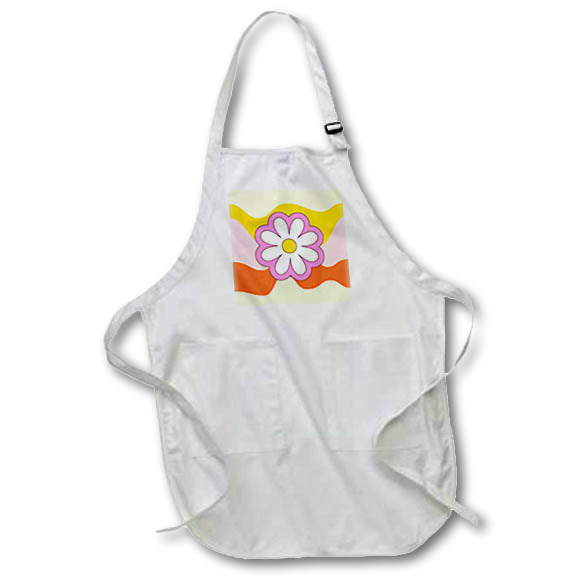 Apron - Colorful Background Daisy Flower Rosette - Flowers