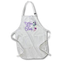 Apron - Happy 70th Birthday In Purple With Purple Flowers Birthdays