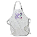 Apron - Happy 100th Birthday In Purple With Purple Flowers Birthdays