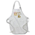 Apron - Happy Sweet 16 In Image Of Gold With Balloons Birthdays