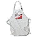 Apron - Happy 8th Birthday With A Racecar and Racecar Driver In Red Birthdays