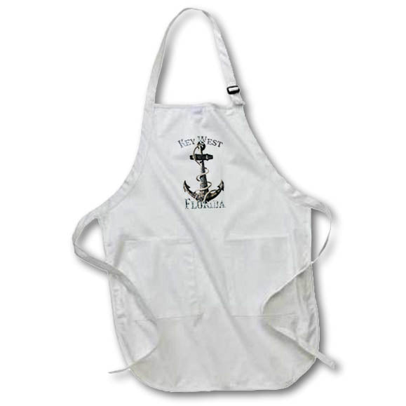 Apron - Sailing boat art for a Florida beach vacation to Key West Florida. Creative Studios Nautical Anchors