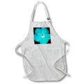 Apron - Image of Macro Photo Of Aqua Hibiscus On Black lens Art by Florene - Surreal Funky Color Photos