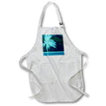 Apron - Image of Aqua Tree Against Green Teal With Blue Water lens Art by Florene - Surreal Funky Color Photos