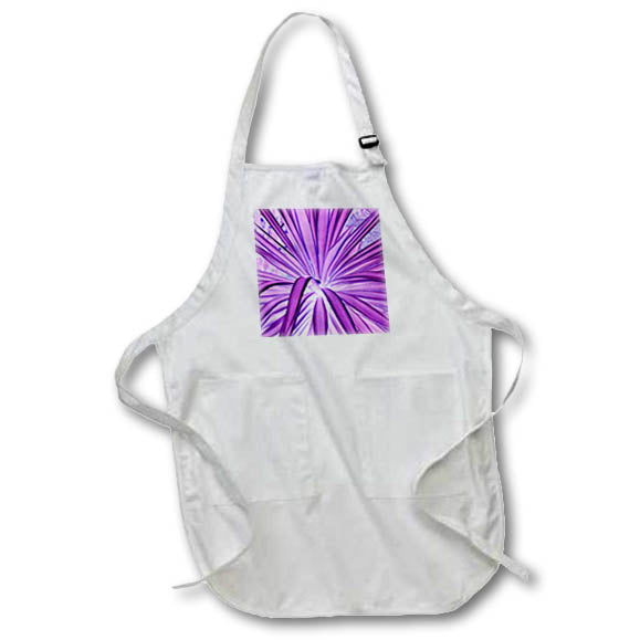 Apron - Image of Closeup Of A Red Violet Cactus Plant lens Art by Florene - Surreal Funky Color Photos