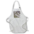 Apron - Image of Closeup of Pine Needles In White and Greenish lens Art by Florene - Surreal Funky Color Photos