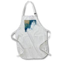 Apron - Image of White Spikey Plants Against Blue Gray Sky lens Art by Florene - Surreal Funky Color Photos